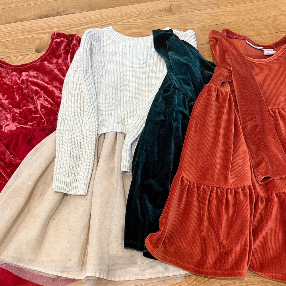 Assorted Velvet and Knit Dresses